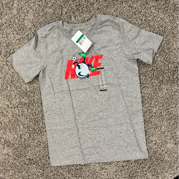 Nike Other - 5/$25 Nike Kids XL Gray soccer Graphic Tee, NWT